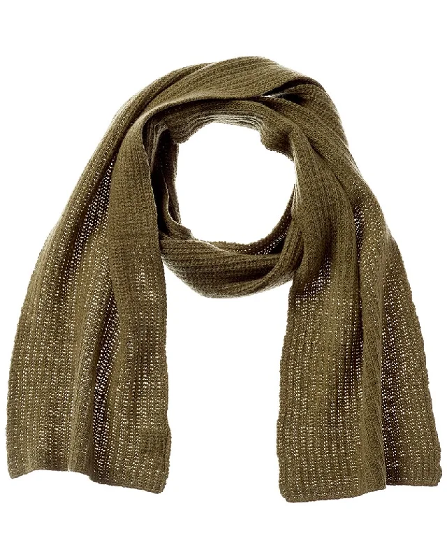 Scarves with geometric designs -Portolano Racking Stitch Cashmere Scarf