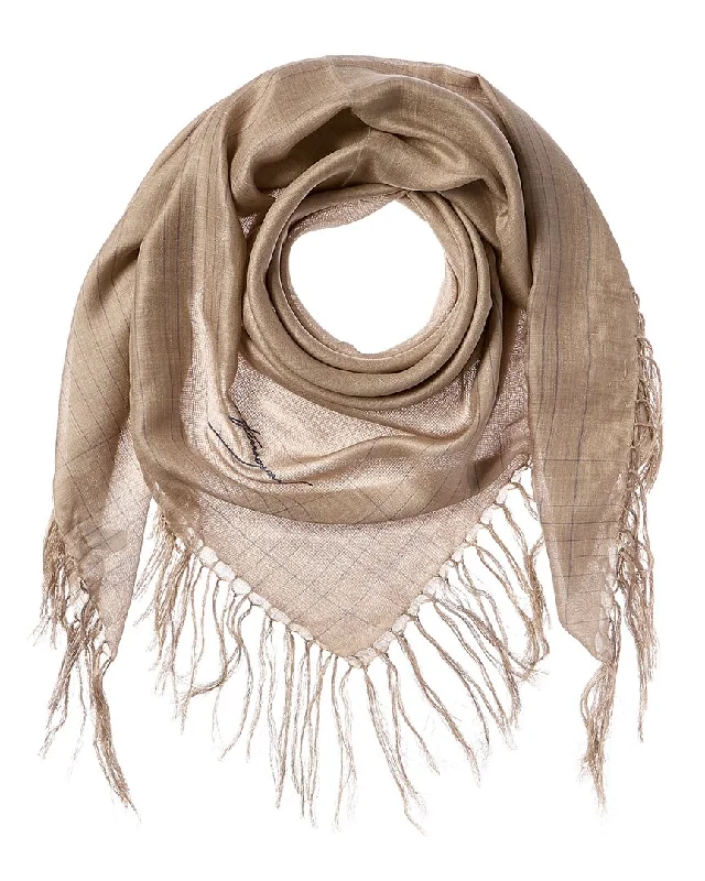 Scarves for yoga -Ferragamo Mirage Silk & Linen-Blend Scarf