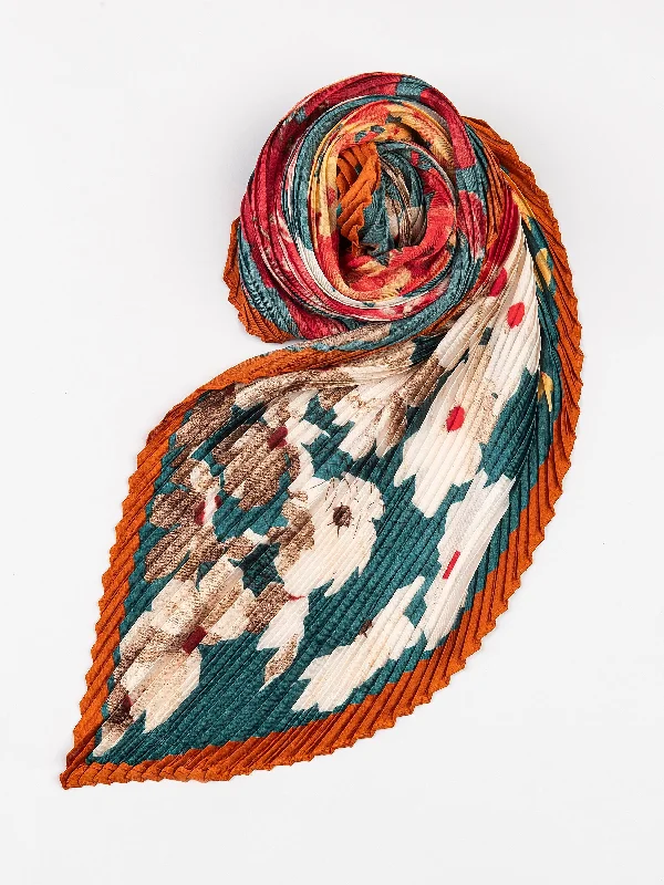 Shawls with bold accents-Crush Neck Scarf