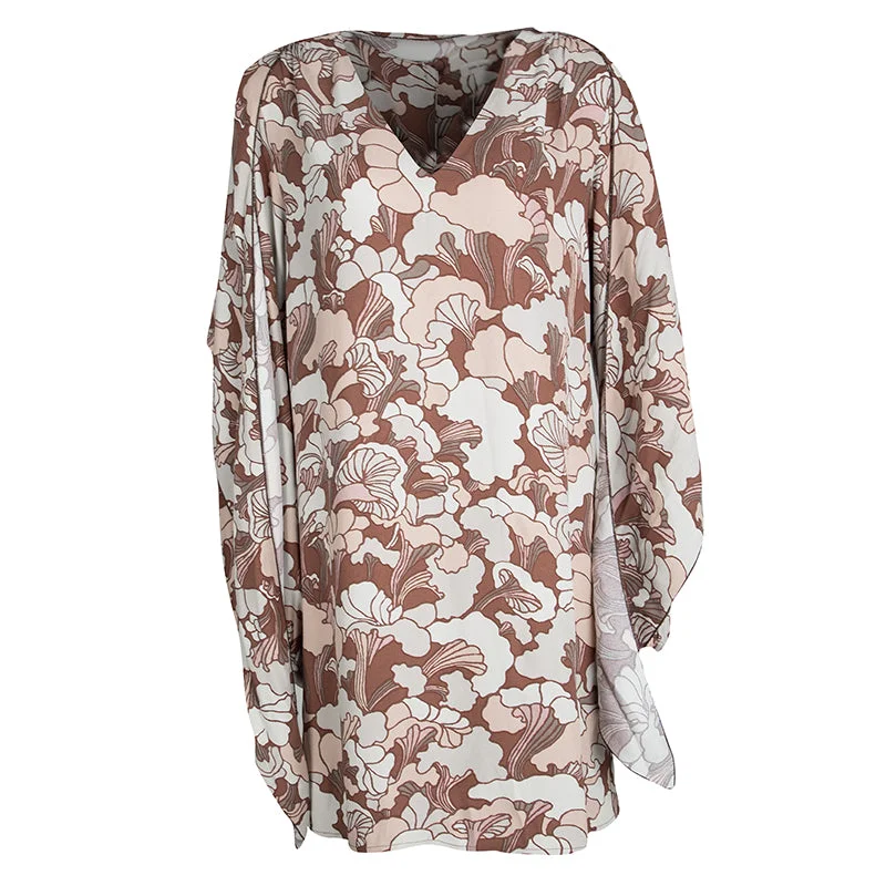 Scarves in pastel shades -Marc Jacobs Floral Printed Long Sleeve V-Neck Tunic And Scarf Set M