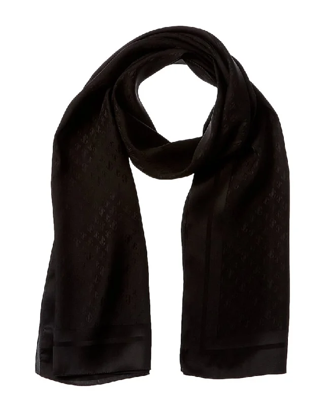 Scarves in premium cashmere -Jimmy Choo Jacquard Silk Scarf