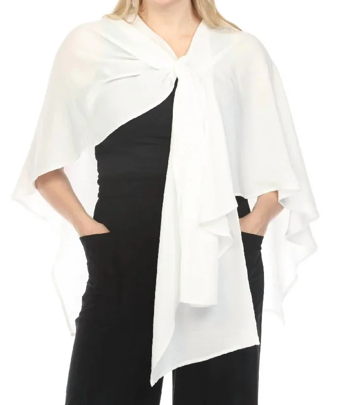 Scarves with monograms -Wrap Gauze Cover-Up In White