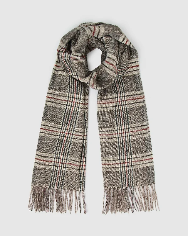 Scarves with patchwork designs -Aspen Plaid Scarf