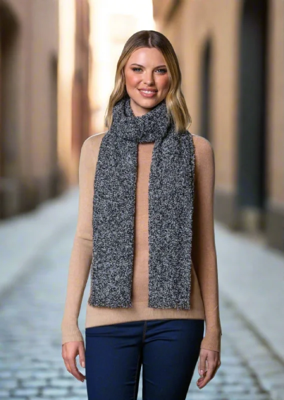 Scarves in soft cashmere -Mucros Cara Scarf | Black Speck