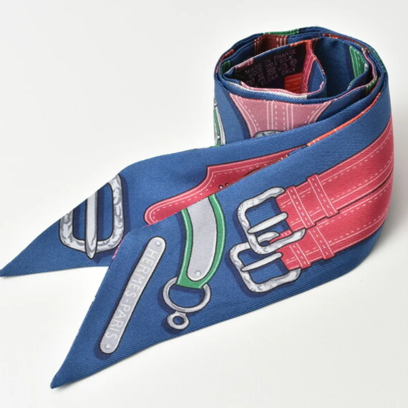 Scarves in snug tones -Hermes Twilly  Silk Scarf (Pre-Owned)