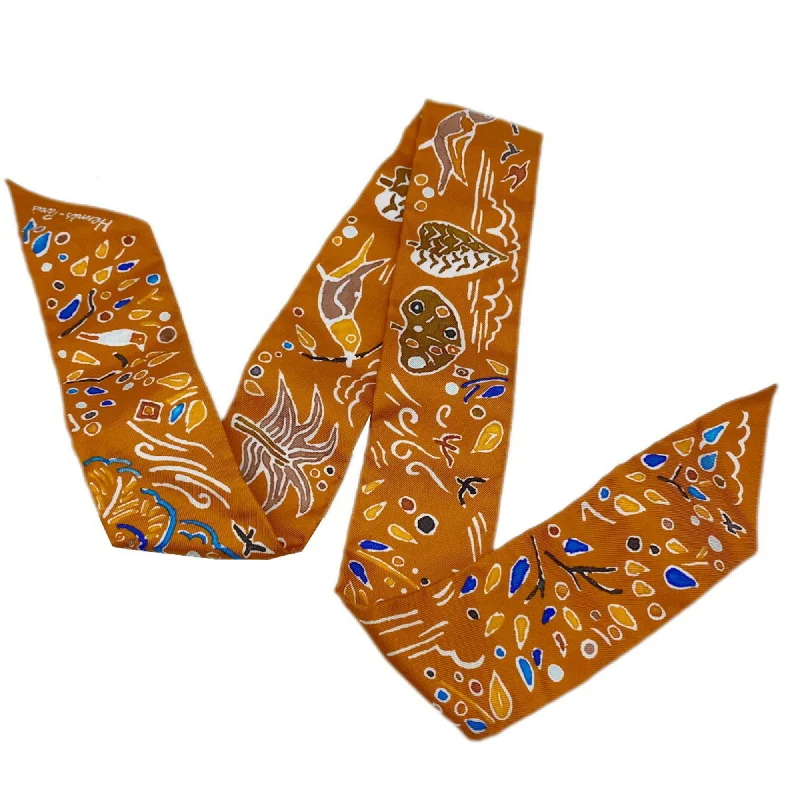 Scarves with tribal embroidery -Hermes   Silk Scarf (Pre-Owned)