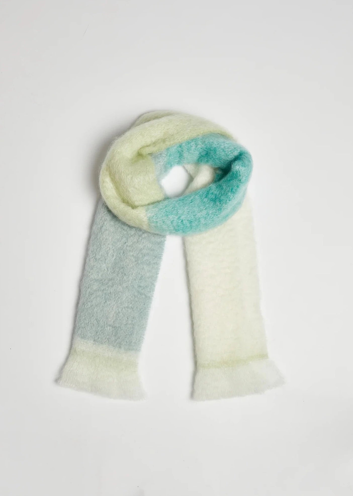 Scarves made of cotton -Foxford Giant Mohair Scarf | Green Lime