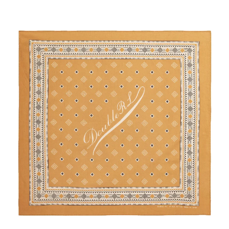 Scarves for photo shoots -RRL by Ralph Lauren Diamond-Print Cotton Bandanna Golden Tan / Cream / Brown