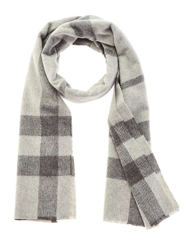 Scarves for winter trends -Amicale Cashmere Exploded Plaid Cashmere Scarf