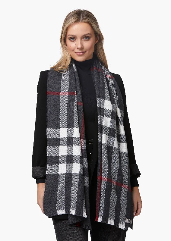 Scarves in thin fabrics -Foxford Giant Merino Scarf | Classic Checkered