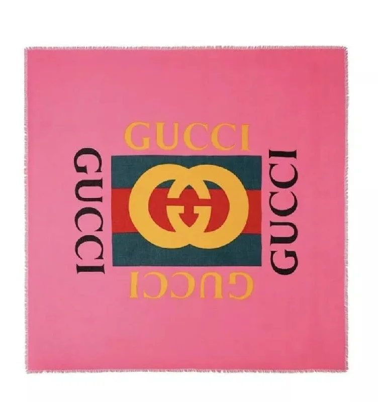 Scarves for snowy days -Gucci Women  Wool/Silk GRG Web GG Logo Scarf Shawl