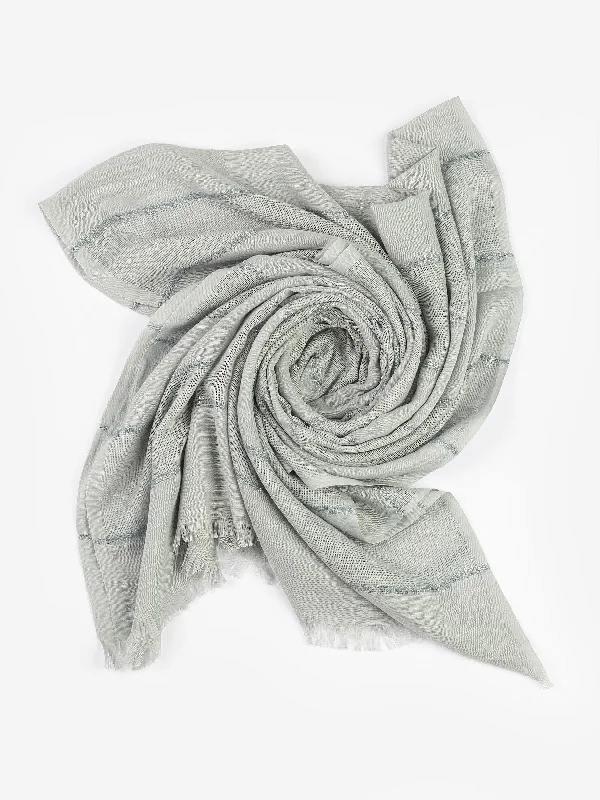 Shawls for beach comfort-Stripe Glitter Scarf