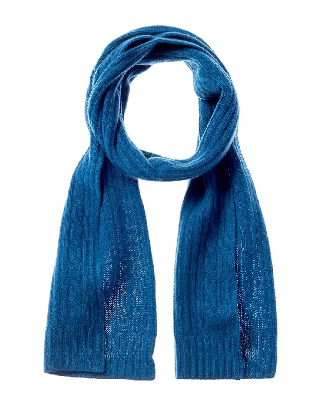 Scarves for travel must-haves -Portolano Cable Cashmere Scarf