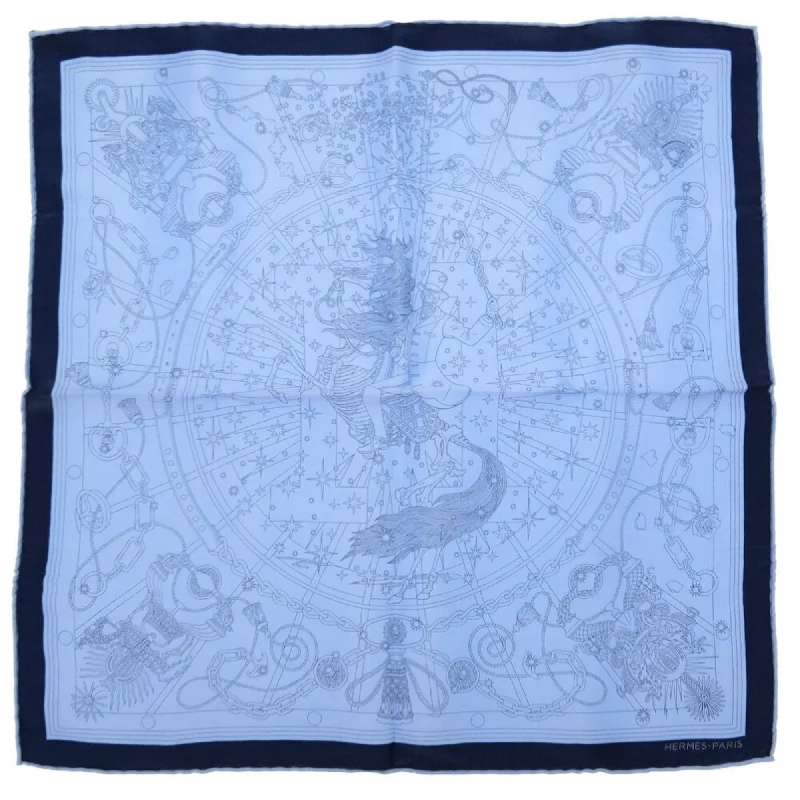 Scarves with hand-stitched details -Hermes Silk Scarf (Pre-Owned)