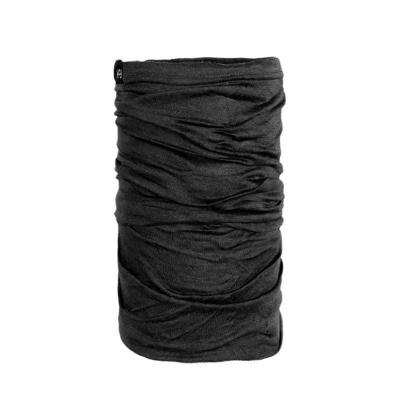 Scarves for rainy weather -Merino Wool Snood Scarf Black