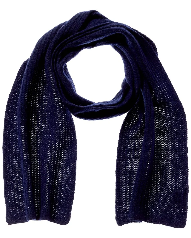 Scarves with winter patterns -Portolano Racking Stitch Cashmere Scarf