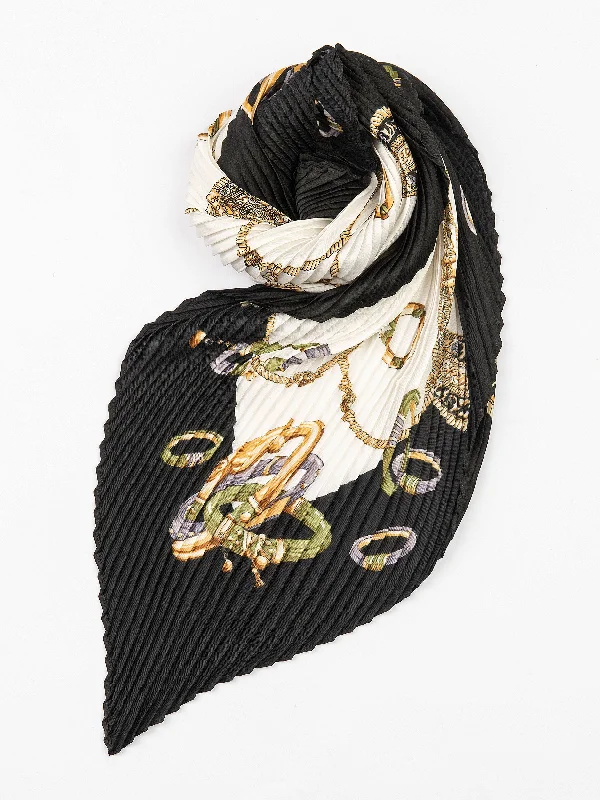 Shawls with boho patterns-Crush Neck Scarf