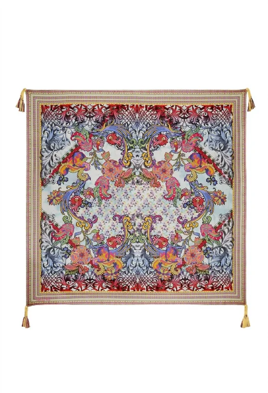 Scarves with floral patterns -Women's Akai Silk Scarf In Multi