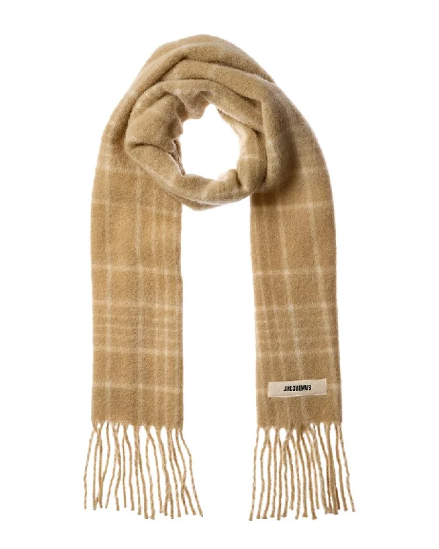 Scarves for outdoor activities -Jacquemus L'écharpe Carro Mohair & Wool-Blend Scarf