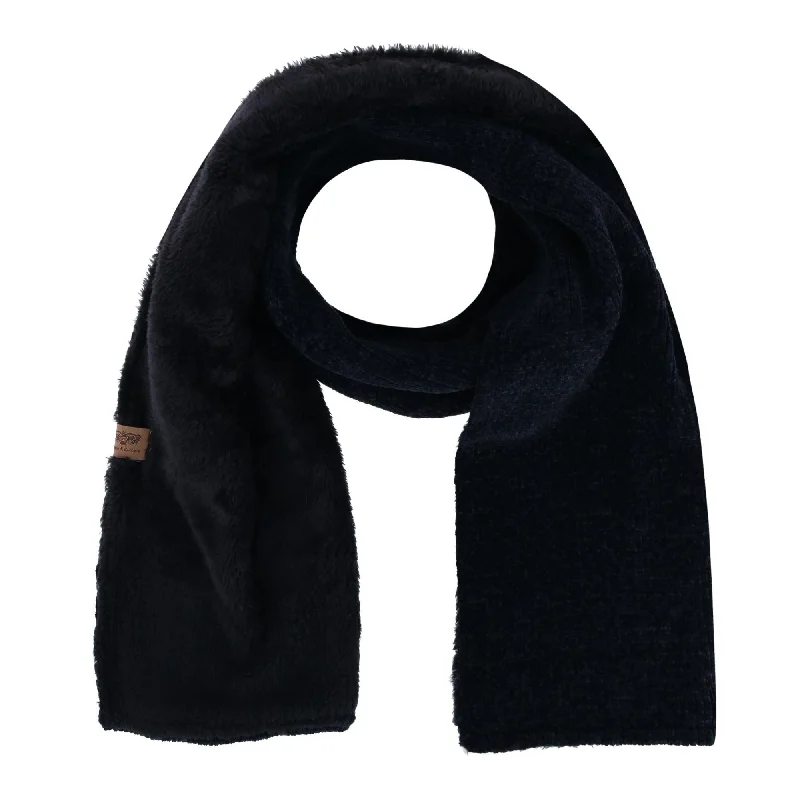 Scarves for quick trips -Women's Knit Sherpa Lined Winter Scarf