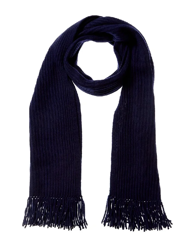 Scarves with bloom abstracts -Hannah Rose Hadley Shaker Fringe Cashmere Scarf