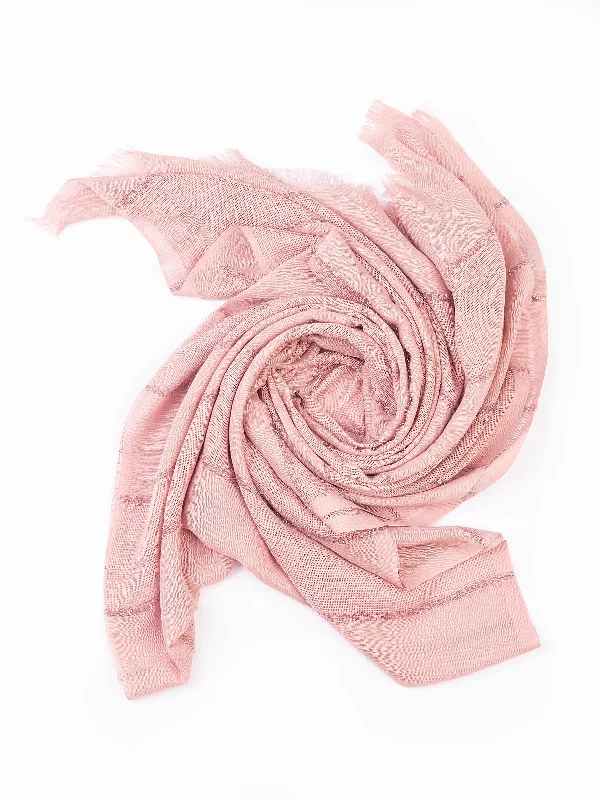 Shawls with lightweight trim-Stripe Glitter Scarf