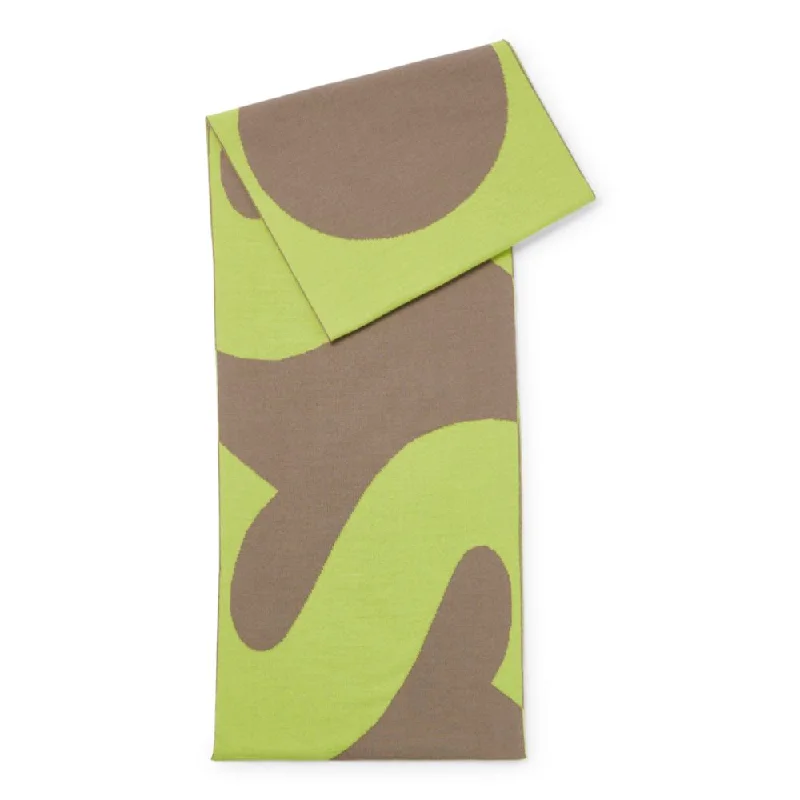 Mens Scarf Two-Tone-Logo-jacquard scarf blended with wool