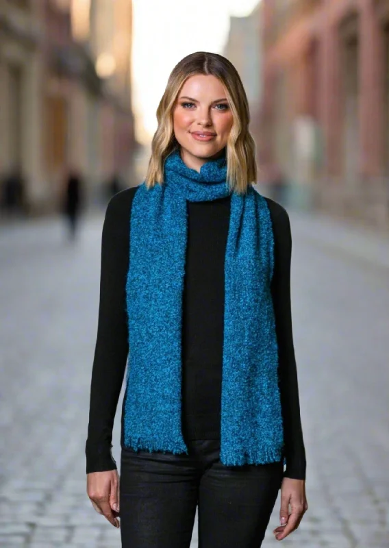 Scarves with ethnic designs -Mucros Cara Scarf | Teal