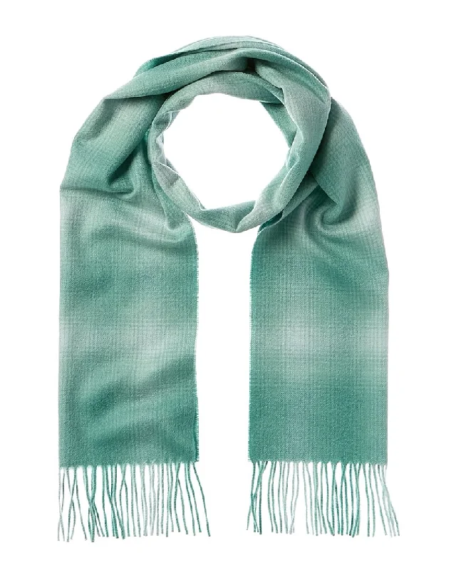 Scarves with army patterns -Amicale Cashmere Ombre Windowpane Cashmere Scarf