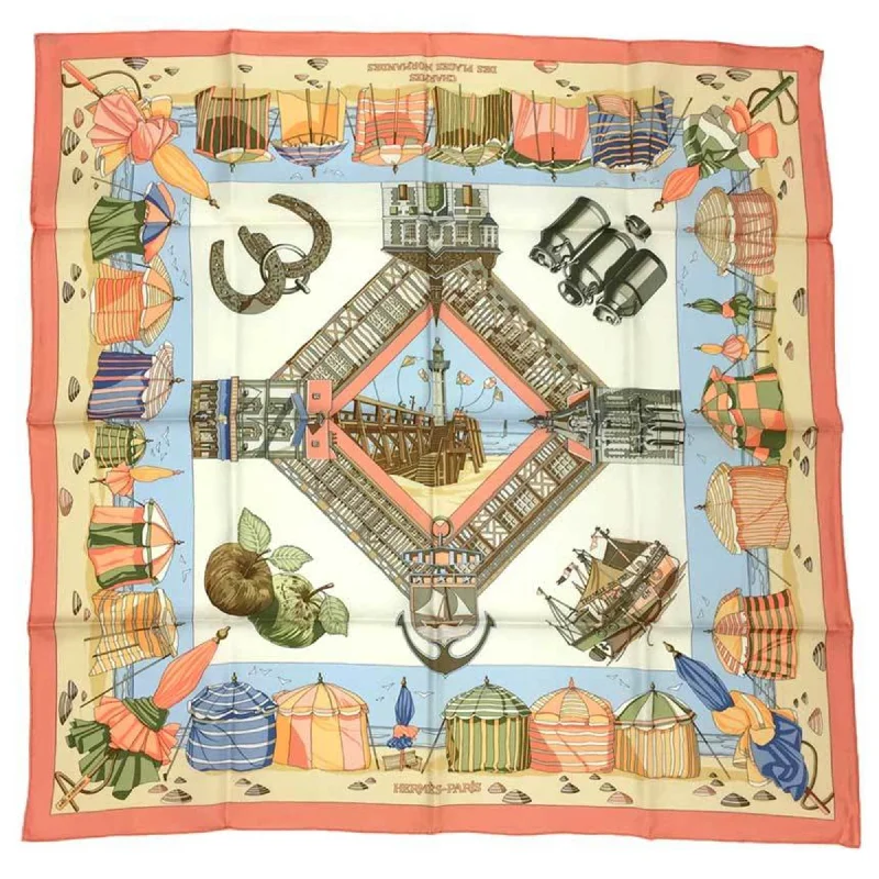 Scarves for weekend getaways -Hermes blue   Silk Scarf (Pre-Owned)