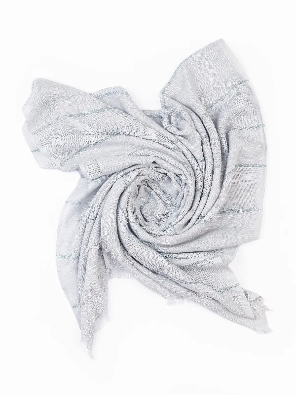 Shawls for formal comfort-Stripe Glitter Scarf