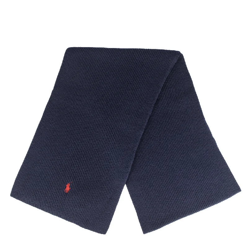 Scarves in high-end brands -Polo Ralph Lauren Merino Wool Scarf Hunter Navy