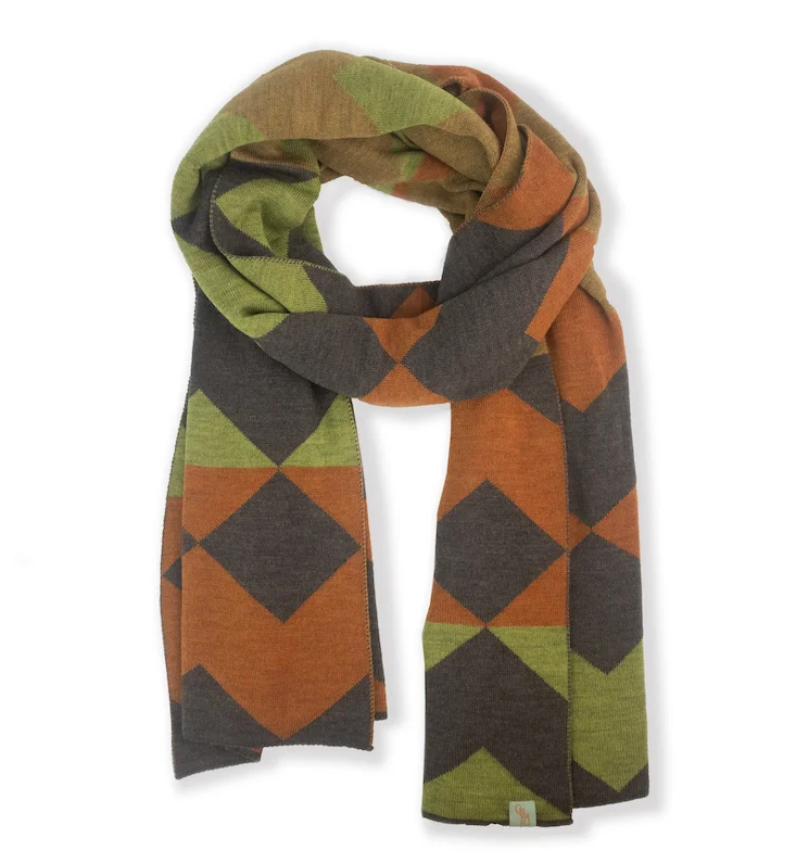 Scarves with reversible patterns -SCARVES - HARLEQUIN - EXTRA FINE MERINO WOOL