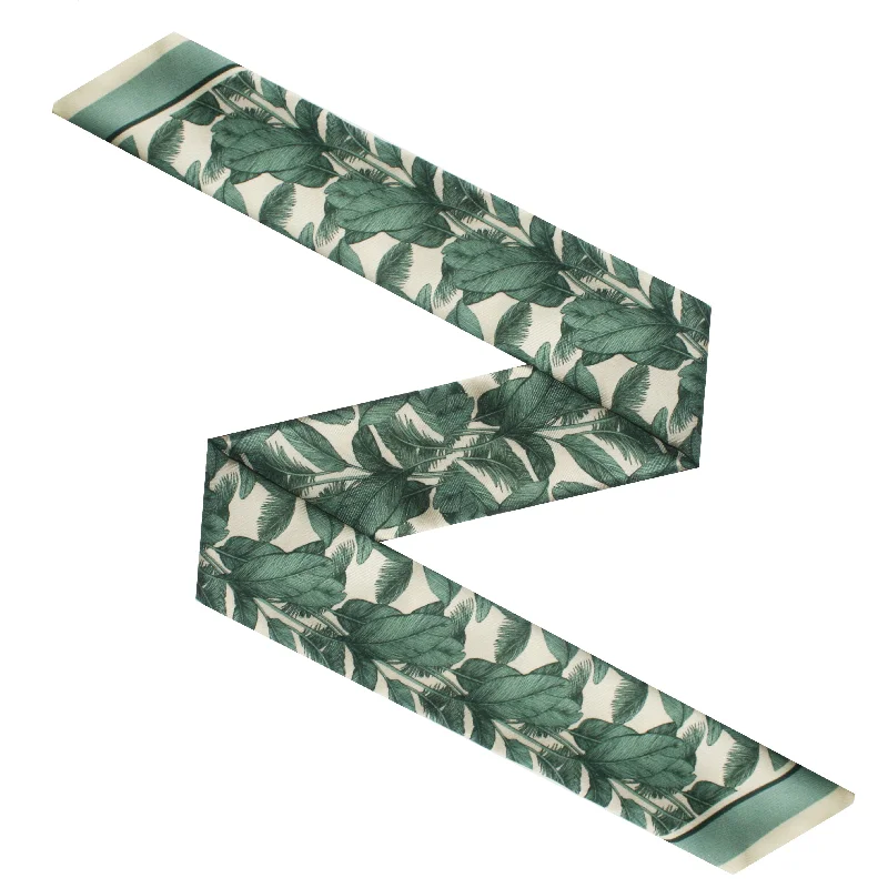 Neck Scarves discount-The Palm Leaf Twilly Scarf