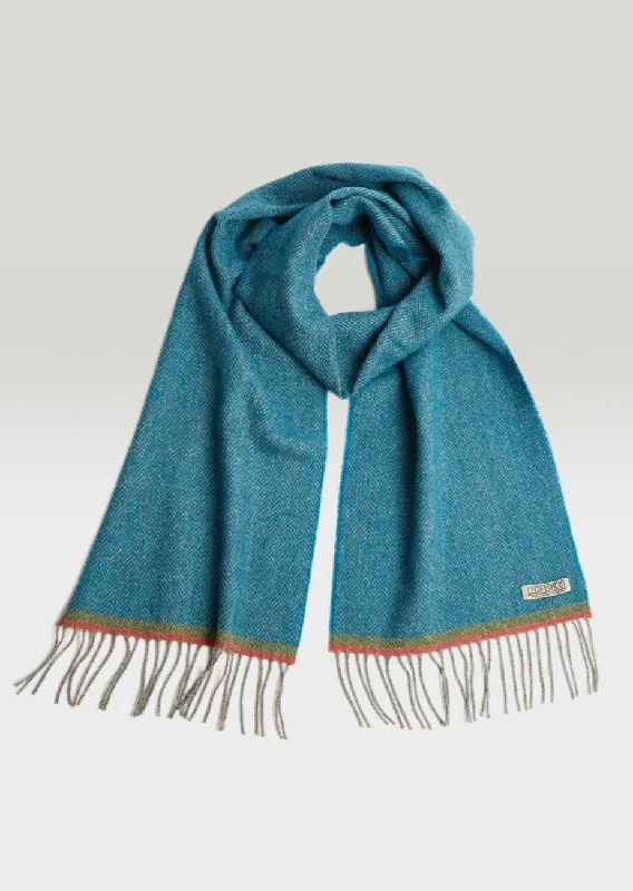 Scarves for shore outings -Foxford Lambswool Scarf | Blue