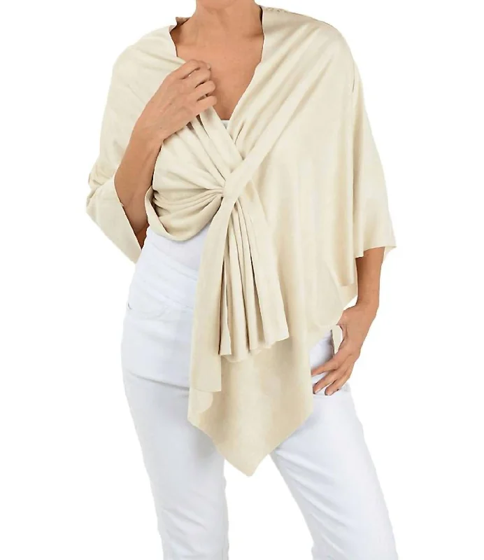 Scarves in dark shades -Sweet Suede Wrap In Ivory