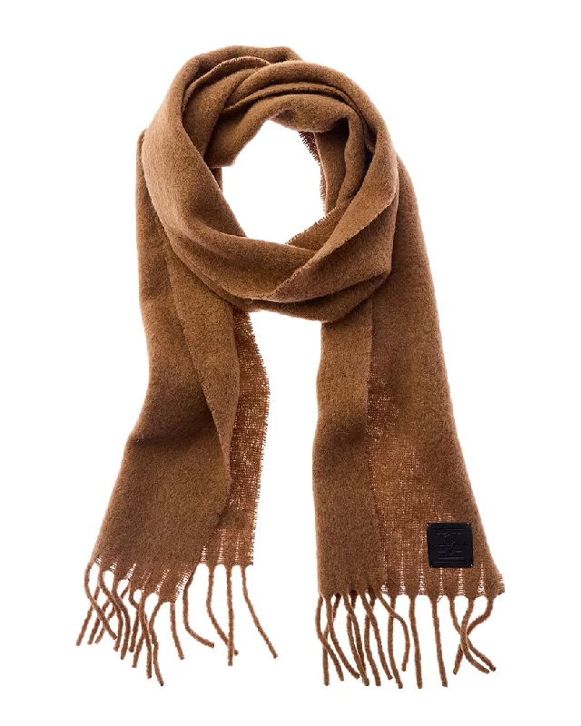 Scarves for urban fashion -TOTEME Monogram Alpaca-Blend Scarf