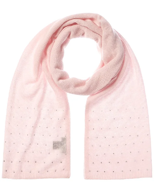 Scarves for outdoor adventures -Forte Cashmere Crystal Studded Cashmere Scarf