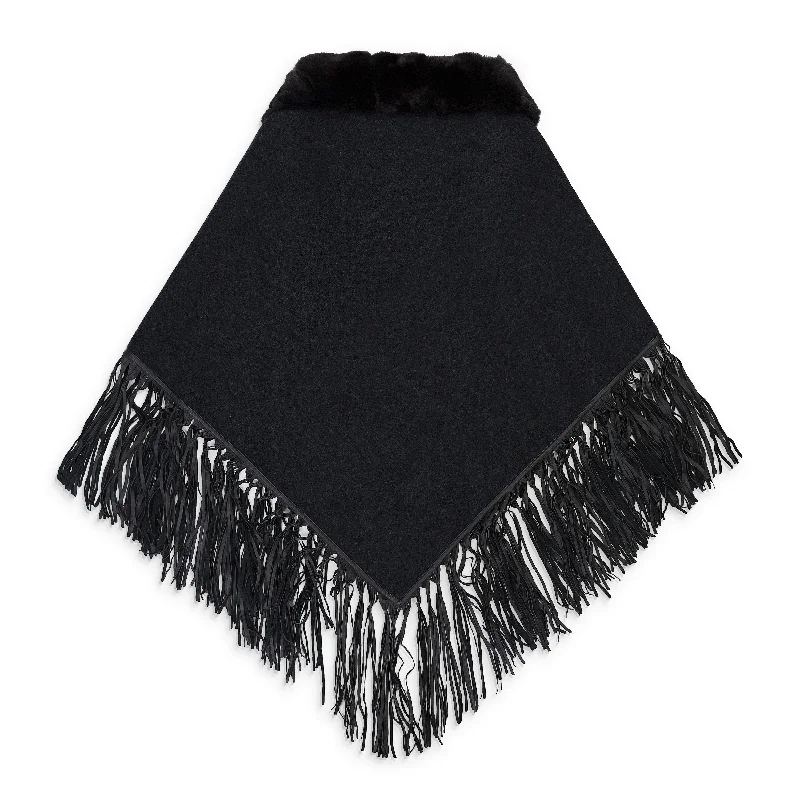 Scarves for festive travel -SHAWL BLACK GRAY SCARF