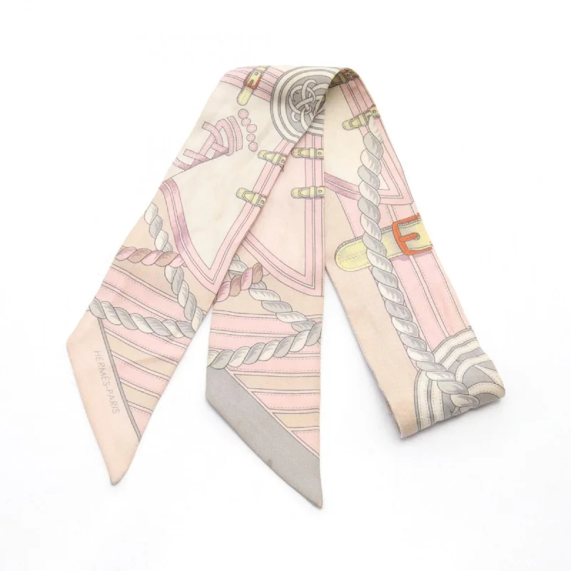 Scarves with playful prints -Hermes   pink Silk Scarf (Pre-Owned)