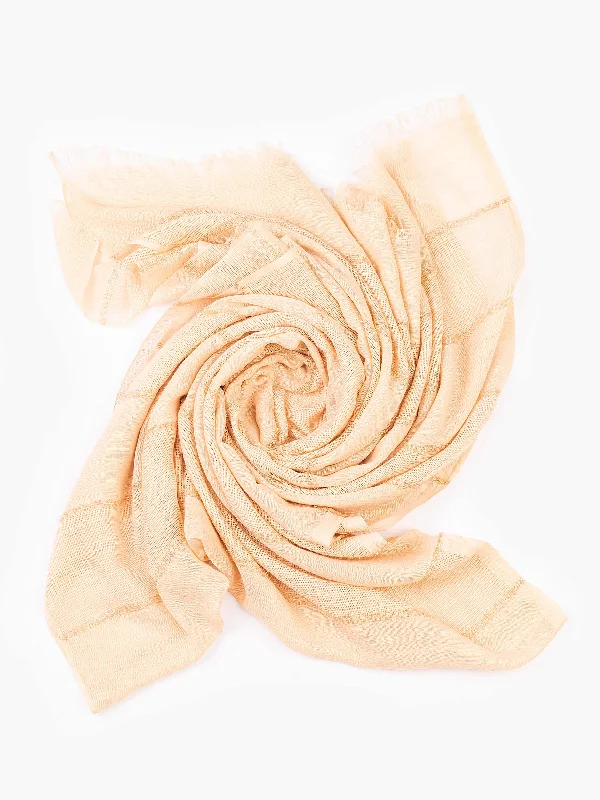 Shawls with silk trim-Stripe Glitter Scarf