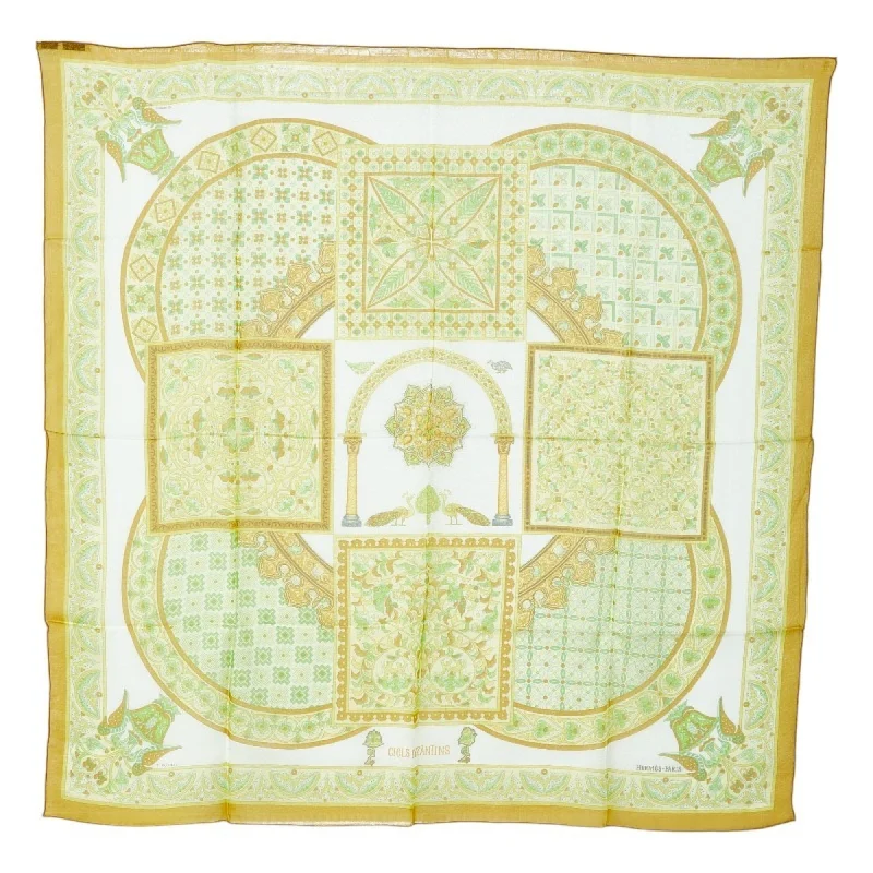 Scarves with minimalist designs -Hermes  yellow Silk Scarf (Pre-Owned)