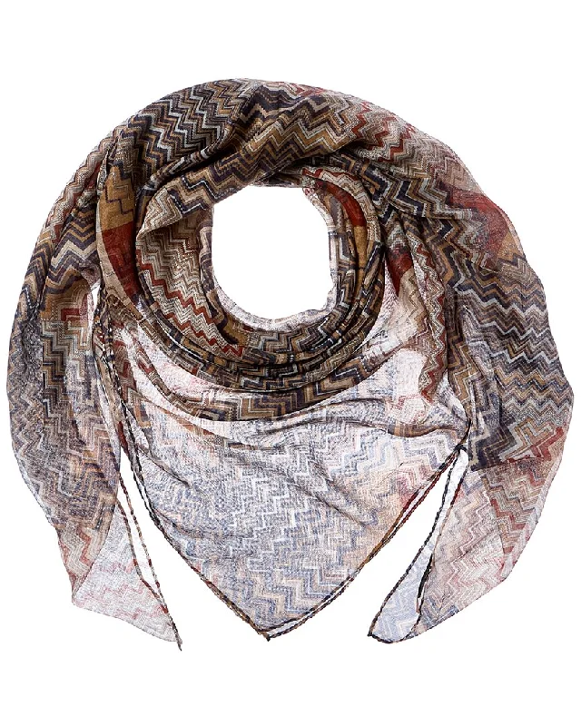 Scarves for holiday travel -Missoni Logo Silk-Blend Scarf