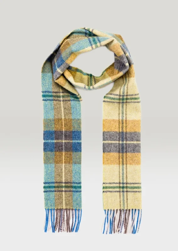 Scarves for city fashion -John Hanly Scarf | Blue Brown