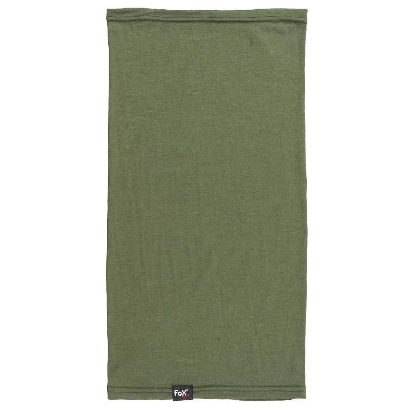 Scarves with simple designs -Merino Wool Snood Scarf Olive