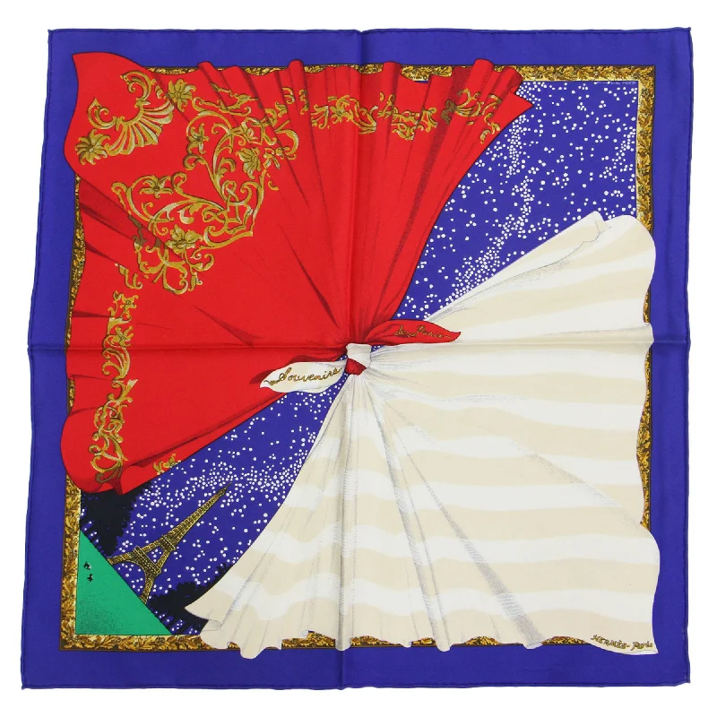 Scarves for weather changes -Hermes  blue  Color Silk Scarf (Pre-Owned)