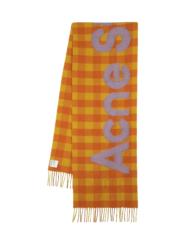 Scarves for layering -Veda Scarf - Acne Studios - Wool - Orange/Purple