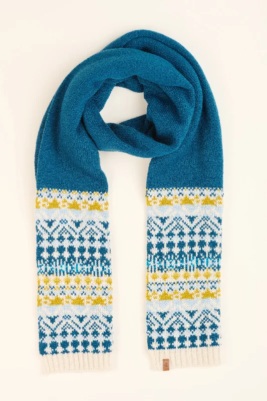 Neck Scarves amazing-Fairisle Knitted Scarf