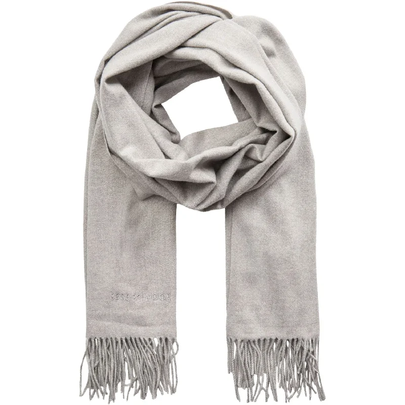 Scarves with fringe details -Sofie Schnoor Grey Melange Scarf