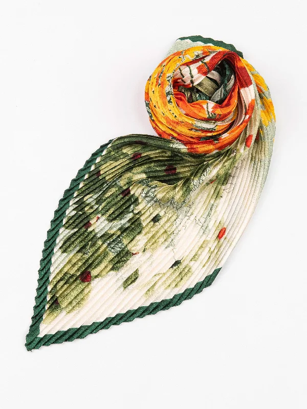 Shawls with vintage patterns-Crush Neck Scarf